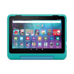 New Amazon Kid-Friendly Case for Fire HD 8 tablet (only compatible with 12th generation tablet), Hello Teal