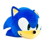 Club Mocchi Mocchi TOMY - Peluche Sonic 3D Méga 38 cm de l'univers Sega. Super douce et idéale pour les collectionneurs ainsi que les filles et les garçons dès 3 ans. T12419, Bleu