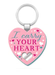 I Carry Your Heart Keyring More Than Words Mirror Keyring Gift Idea