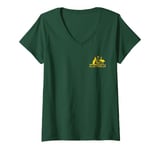 Womens AUSTRALIA COAT OF ARMS KANGAROO AND EMU AUSTRALIAN SYMBOL V-Neck T-Shirt