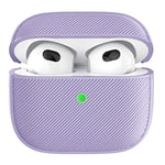 AhaStyle AirPods 3 Case, Soft Silicone Protective Covers AirPods 3rd Anti-Scratch Full Body Shockproof Case for Apple AirPods 3rd Generation 2021 (Lavender, Texture)