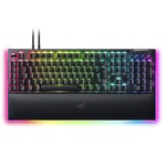 Razer BlackWidow V4 Pro (Green Switch) - Mechanical Gaming Keyboard (Clicky Mechanical Switches, Command Dial and 8 Dedicated Macro Keys, Multi-Function Roller, Wrist Rest) UK Layout | Black