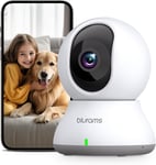 Blurams 2K Indoor Pet Camera WiFi Baby Monitor CCTV Night Vision - FHD, Wireless