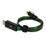 REALPOWER Floating lightning/micro USB Cable green