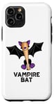 Coque pour iPhone 11 Pro Jeu de mots amusant en forme de chauve-souris vampire