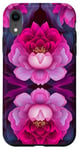 Coque pour iPhone XR Rose Pop Art Ethnique Magenta et Rose Pivoine Blush