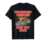 Kids Monster Trucks Are My Jam Birthday Novelty T-Shirt