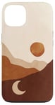 iPhone 13 Aesthetic Boho Day and Night Pattern Sun and Moon Art Case