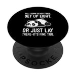 Fall Down Seven Times, Get Up Eight - Humour amusant Lazy Panda PopSockets PopGrip Adhésif