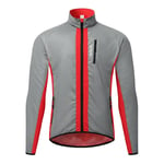 Veste De Cyclisme,Coupe-Vent Réfléchissante,Brillante Pour La Course Nocturne,Imperméable À L'eau Et À La Pluie,Pour Vtt Et Vélo,Très Visible