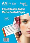 A4 Double Sides Matt Inkjet Photo Paper 220Gsm 200 Sheets Wholesale