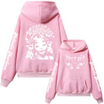 Melanie Martinez Polyester Hoodie i Hiphop-stil för Män och Kvinnor pink S