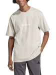 adidas Men's Essentials Linear Single Jersey T-Shirt, Alumina/White