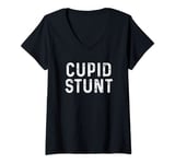 Womens Cupid Stunt Funny V-Neck T-Shirt