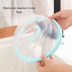 (Sky Blue)Microwave Heating Sealing Cover Transparent PP Stackable Temperatur