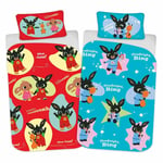 Bing Bunny Flop Whoosh Cot Duvet Cover + Pillowcase Set Toddler 2-in-1 Design
