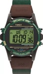 New Timex Atlantis Indiglo Timer Chrono Alarm 100m Blue & Black Digital Watch