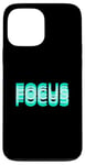 Coque pour iPhone 13 Pro Max Graphisme Aqua Light Teal FOCUS Aqua Turquoise