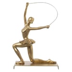 Alexandra House Living Figurine décorative dorée en Plastique de Gymnastique 13 x 19 x 27 cm