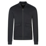 Veste style bombers Teddy Smith en coton stretch mélangé bleu marine chiné