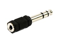 Plugger, adaptateur simple fiche Mini Jack femelle stéréo 3.5mm vers fiche Jack mâle stéréo 6.35mm. Gamme des câbles et adaptateurs Easy adoptée depuis des années par les professionnels de l'audio.