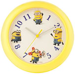 Minions 2 Horloge Murale en Plastique, Jaune, 25cm