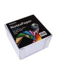 Büngers Memoboks m / 500 ark 9x9cm vit 10 st