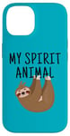 iPhone 14 Sloth, Light Blue, Teal Case