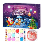 ECOSWAY 24pcs Slime Set for Christmas Countdown,Advent Calendar 2021 Christmas Countdown Toys Christmas for Kids Teens,24pcs Different Surprise Gift, Sensory Toys