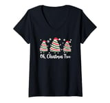 Womens Oh Christmas Tree Funny Christmas Cakes Men Women Gifts V-Neck T-Shirt