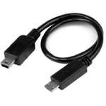 StarTech.com USB OTG-kabel - Micro USB till Mini USB - M/M - 20 cm