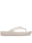 Crocs Classic Platform Flip Wedge - Quartz Pink, Pink, Size 6, Women