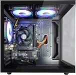 PC Gamer Ordinateur Tour Gaming Fixe AMD R3-3300U Processeur 3,5 GHz 16 Go de RAM DDR4 512 Go SSD NVMe Windows 11 Home Noir.[V138]