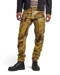 G-STAR RAW Men's Rovic Zip 3D Regular Tapered Pants, Multicolour (safari watercolor camo D02190-D386-D940), 32W / 30L