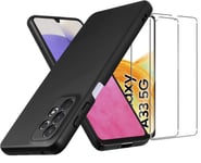 For Samsung Galaxy A33 5G Case Slim Hard Cover & Glass Screen Protector