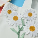 4pcs/set Sunflower Daisy Embroidery Patches For Clothing Iron On Clothes Sticker