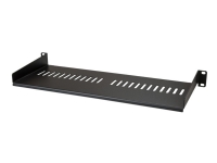 StarTech.com 1U Vented Server Rack Cabinet Shelf, 7in Deep Fixed Cantilever Tray, Rackmount Shelf for 19 AV/Data/Network Equipment Enclosure w/ Cage Nuts & Screws, 44lbs Weight Capacity - 1U Vented Rack Shelf (CABSHELF1U7V) - Hylla för rack - svart - 1U - 7