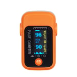 Pulse_Oximeter Fingertip,Blood Oxygen Saturation Monitor with Alarm,Read in 8s,SpO2 & PR & Pulse Wave,Auto-Sleep Function,Portable OLED Display for Adults Children (No Included Batteries) Orange