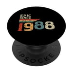 Epic since 1988 Vintage Birthday Est édition 1988 PopSockets PopGrip Adhésif