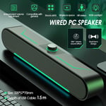 USB Wired Sound Bar LED Stereo Gaming Speakers For PC TV Computer Tablets Laptop