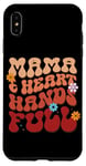 iPhone XS Max Mama Heart Hands Full Retro Floral Typography Case