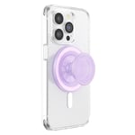 PopSockets: PopGrip Round pour MagSafe - Anneau Adaptateur pour MagSafe Inclus - Support et Poignée pour Smartphone et Coques avec Un Top Interchangeable - Opalescent Clear