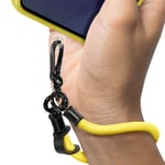 Avizar Dragonne pour Smartphone Nylon Souple Jaune