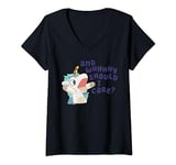 Womens Funny Unicorse And Whhhhhy Should I Care Tee V-Neck T-Shirt