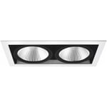 Downlight malmbergs - Md 251, led, 2x10w, vit svart, ip21