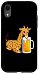 Coque pour iPhone XR Girafe Bière amusante Amoureux de girafe – Girafe drôle