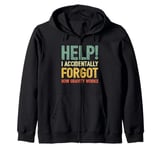 Help I Accidentally Forgot How Gravity Works - Retro Zip Hoodie