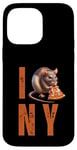 Coque pour iPhone 14 Pro Max Funny NY City Rat Mangeant Pizza Pepperoni