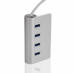 4 Port USB 3.0 Premium Aluminum USB Hub For iMac MacBook Mac Mini PC Laptop 5gbp