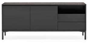 York Sideboard 2-D (Calacatta Black Marble)